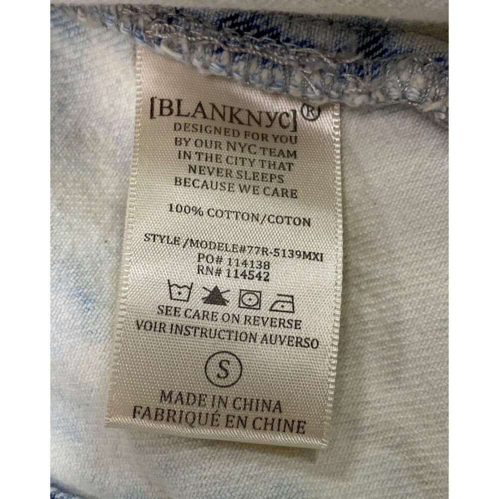 BLANKNYC Women’s Denim Trucker Jacket Size S American Flag Pre-Owned Excellent - Picture 16 of 16